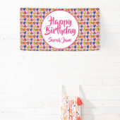 Banderoles Pomme Banana Citron Lime Raisins Joyeux Anniversai (Insitu)