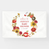 Banderoles Pomme de notre oeil Wreath Baby shower d'automne B (Horizontal)