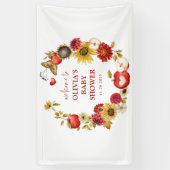 Banderoles Pomme de notre oeil Wreath Baby shower d'automne B (Vertical)