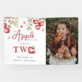 Banderoles Pomme Douce De Notre Oeil | Photo 2e anniversaire (Horizontal)