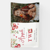 Banderoles Pomme Douce De Notre Oeil | Photo 2e anniversaire (Verticale)