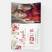 Banderoles Pomme Douce De Notre Oeil | Photo 4Anniversaire (Verticale)