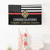 Banderoles Pompier à drapeau rouge de la ligne rouge (En situation)