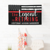 Banderoles Pompier à la retraite pompier Ligne rouge (En situation)