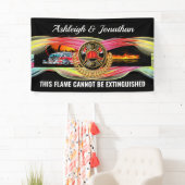 Banderoles Pompier Faire-part de mariage révisé (En situation)