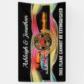 Banderoles Pompier Faire-part de mariage révisé (Vertical)