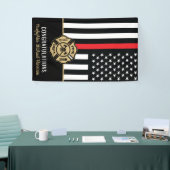 Banderoles Pompier Fire Academy Red Line Drapeau Graduation (Salon professionnel)