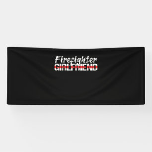 Banderoles Pompier Girlfriend Mince Red Line Firewoman