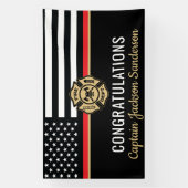 Banderoles Pompier Pompier Service de retraite pompier (Verticale)