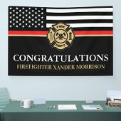 Banderoles Pompier Red Line Drapeau de l'Académie des incendi (Salon professionnel)