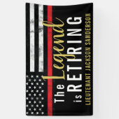 Banderoles Pompier Retraite Service d'incendie pompier (Vertical)