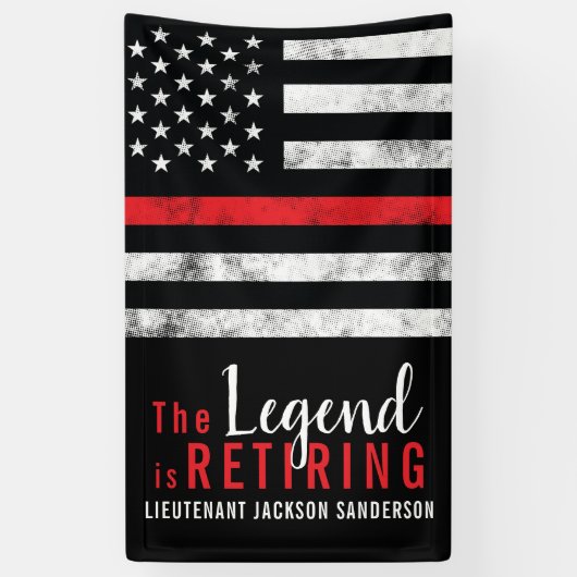 Banderoles Pompier Retraite Service d'incendie pompier (Vertical)