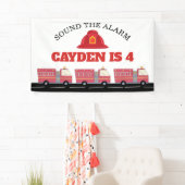 Banderoles Pompier rouge Alarme Camion Fournitures d'annivers (En situation)