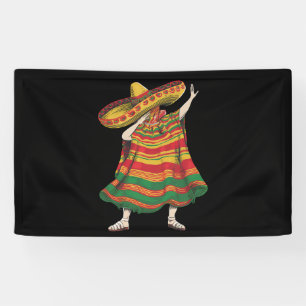 Banderoles Poncho Mexicain Dabbing Cinco De Mayo Fête Party