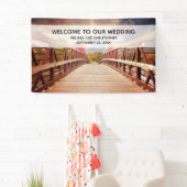 Banderoles Pont rustique en bois dans le Mariage campagnard (En situation)