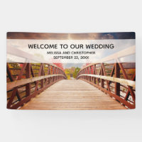 Pont rustique en bois dans le Mariage campagnard