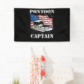 Banderoles Pontoon Captain American Flag Pontoon Boat Lover (En situation)