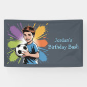 Banderoles Pop Art Boys Football Anniversaire Bash Favoriser (Horizontal)