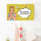 Banderoles Pop Art Comic Fête d'anniversaire (En situation)