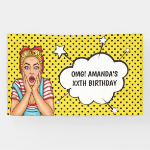 Banderoles Pop Art Comic Fête d'anniversaire