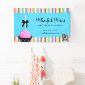 Banderoles Pop de gâteau coloré avec code QR (En situation)