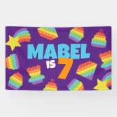 Banderoles Pop It ! | Invitation Anniversaire Contexte (Horizontal)