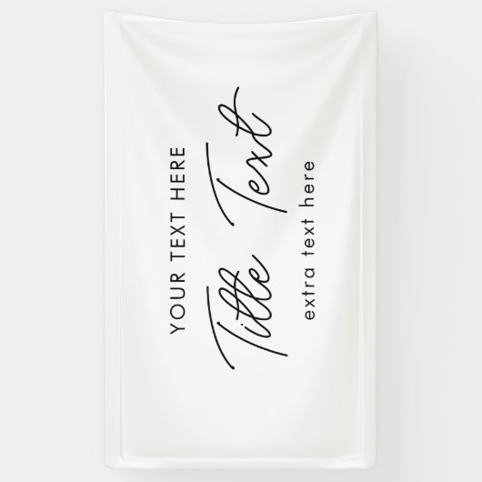 Banderoles Pop Up Shop Hanging Banner Sign Modern Script (Vertical)