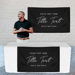 Banderoles Pop Up Shop Hanging Banner Sign Modern Script