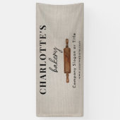 Banderoles Pop Up Shop Rustic Bakery Business Backdrop (Vertical)