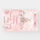 Banderoles Popcorn rose et Pyjamas Swood fête d'anniversaire (Horizontal)