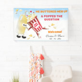 Banderoles Popped The Question Popcorn & Butter Fiançailles (En situation)
