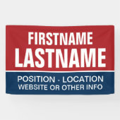 Banderoles Porte de campagne personnalisée pour les élections (Horizontal)