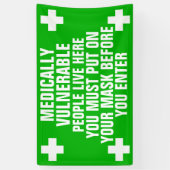 Banderoles Porter un masque médicalement vulnérable (Vertical)