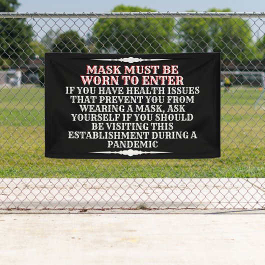 Banderoles Porter Un Message De Masque (En situation)