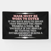 Banderoles Porter Un Message De Masque (Horizontal)