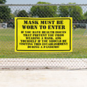 Banderoles Porter Un Message De Masque (En situation)