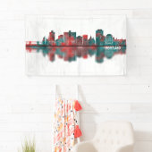 Banderoles Portland Maine Skyline (En situation)