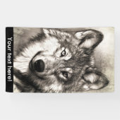 Banderoles Portrait de loup (Horizontal)