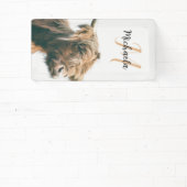 Banderoles Portrait de vache Highland nom personnalisé monogr (Insitu)