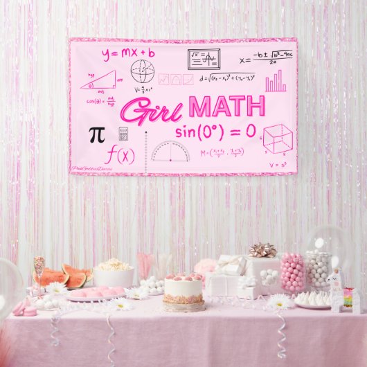 Banderoles Poster de la formule de mathématiques de la géomét (Fête)