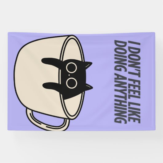 Banderoles POSTER OF A LAZY CAT Banner (Horizontal)