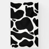 Banderoles Pots de vache noir simple Animal (Vertical)