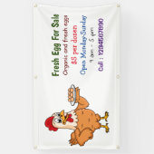 Banderoles Poulet avec oeufs dessin animé oeuf frais signe à  (Vertical)