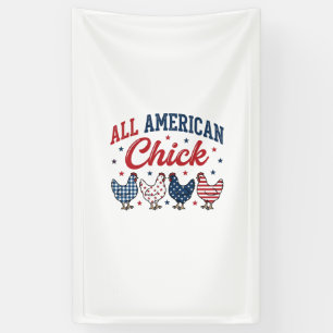 Banderoles Poulet patriotique tout américain Design de t-shir