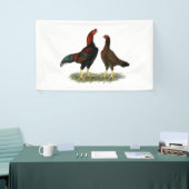 Banderoles Poulets rouges noirs Aseel (Salon professionnel)