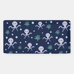 Banderoles Poulpe sous le motif enfants de la mer