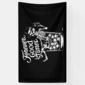 Banderoles Pour toujours bon temps drôle Halloween crâne (Vertical)