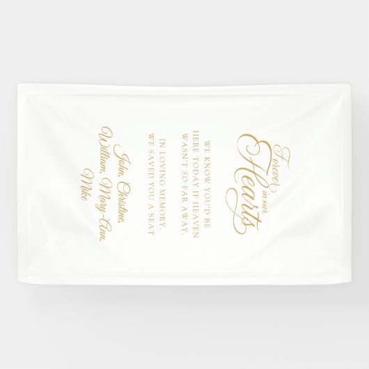 Banderoles Pour toujours dans nos coeurs ! Mariage de calligr (Horizontal)