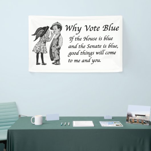 Banderoles Pourquoi voter bleu en 2026 (Salon professionnel)