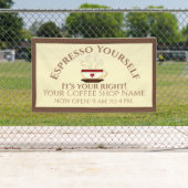 Banderoles Premier amendement:Espresso (En situation)